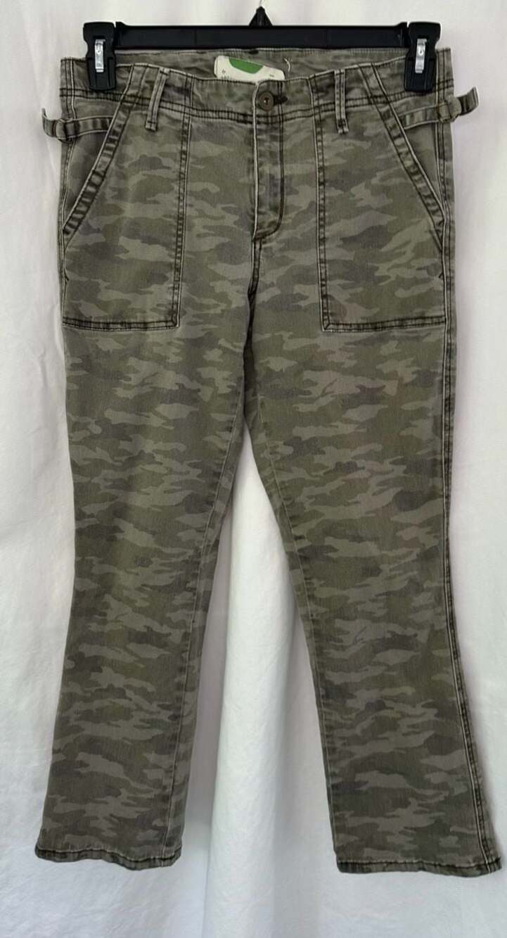Anthropologie Women's Pants Hei Hei Camo Cargo Utility Cropped Pants Size 28